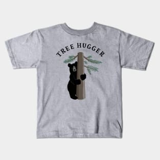 Tree Hugger Black Bear Environmental Forest Wild Life Kids T-Shirt